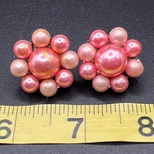 Vintage 1950’s Japan Cluster Bead Earrings